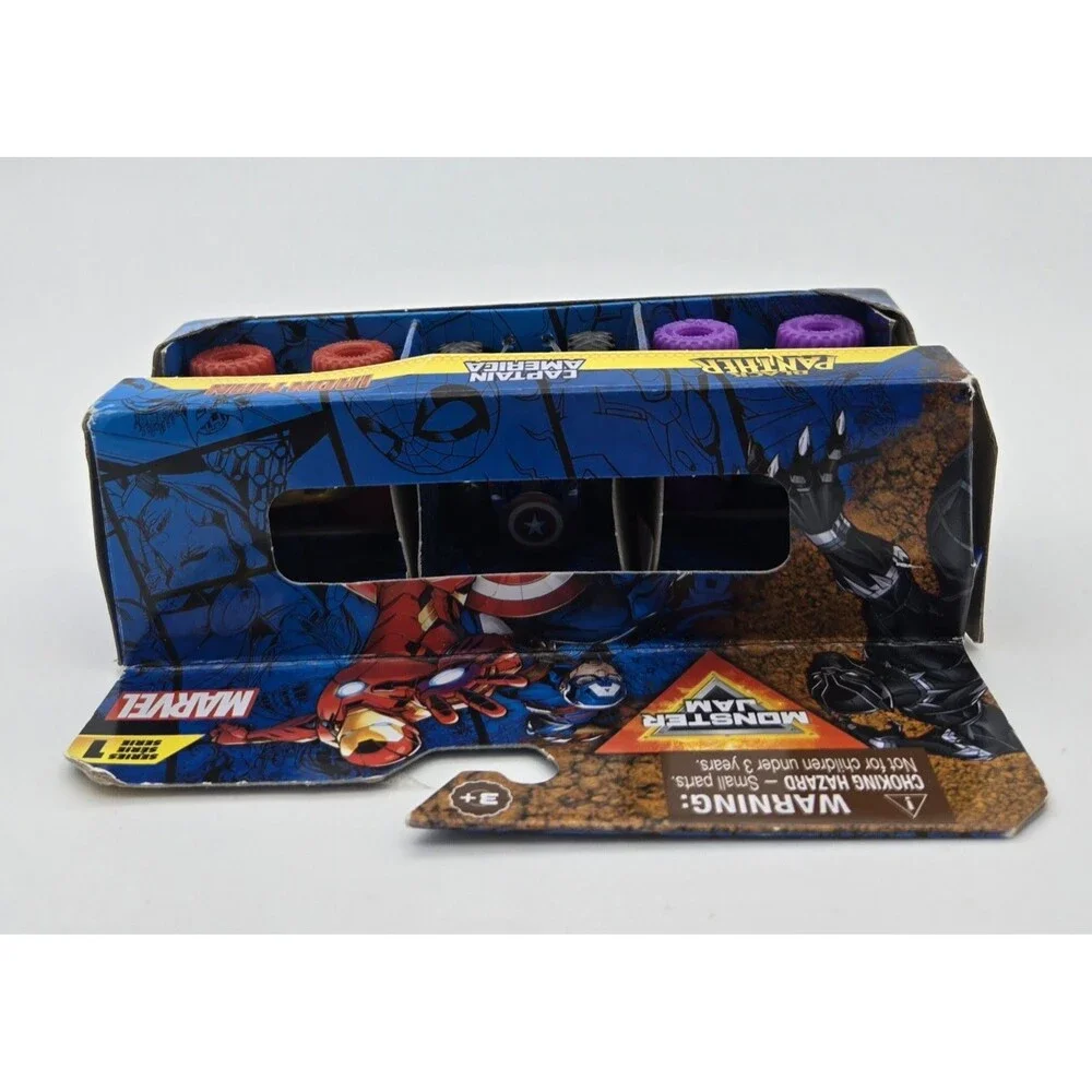 Monster Jam Marvel Mini Series 1 Black Panther Captain‎ America Iron Man Trucks